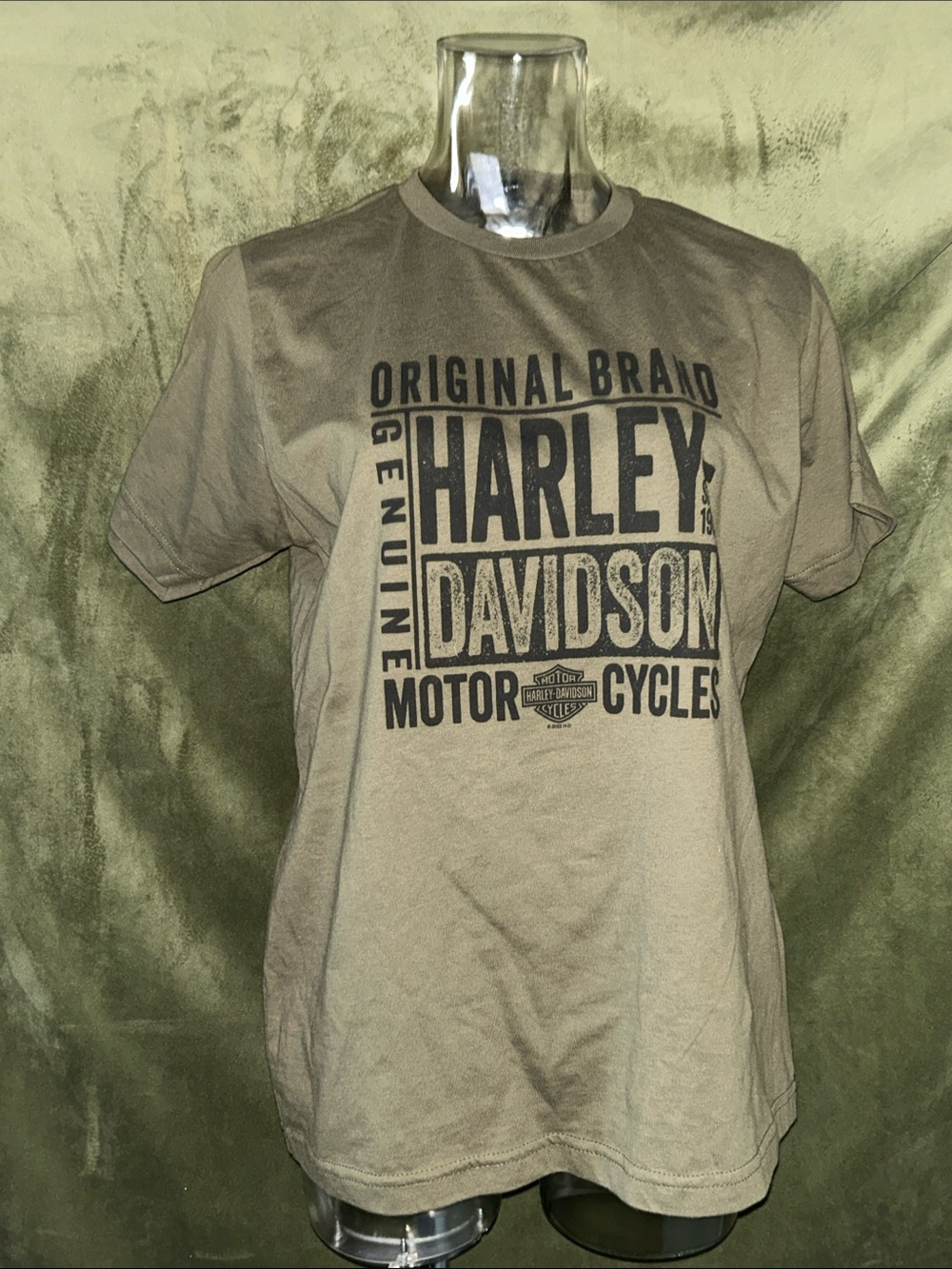 Harley-Davidson Green Short Sleeve Graphic Logo Tee